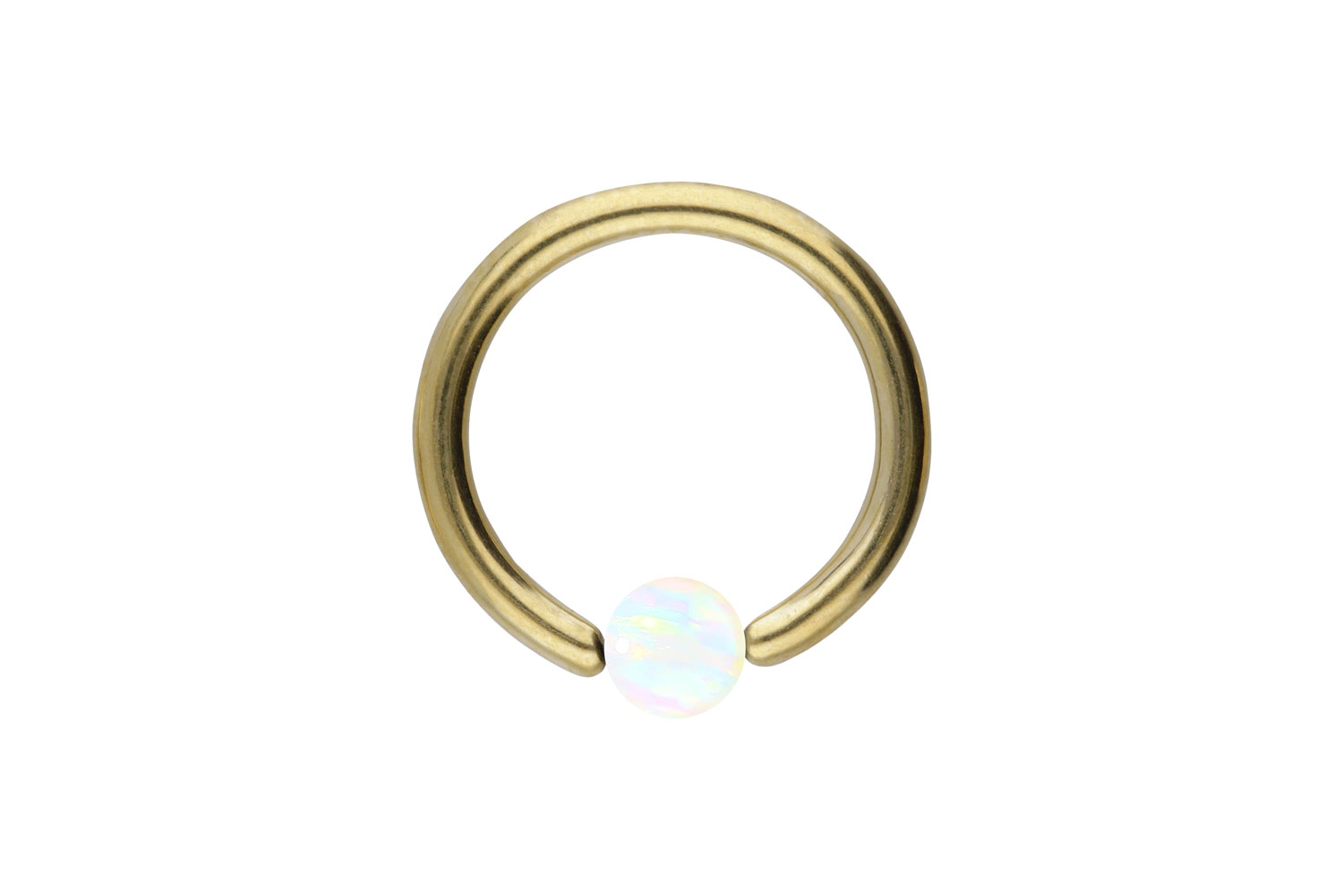 Chirurgenstahl Klemmkugelring Piercing SYNTHETISCHER OPAL